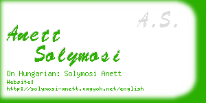 anett solymosi business card